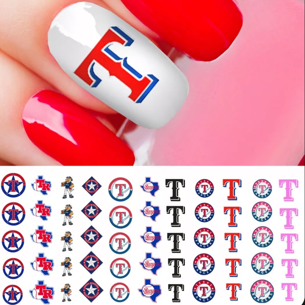 💌BO/GO$6 ⚾️ Texas Rangers Nail Transfer Decals